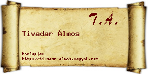 Tivadar Álmos névjegykártya